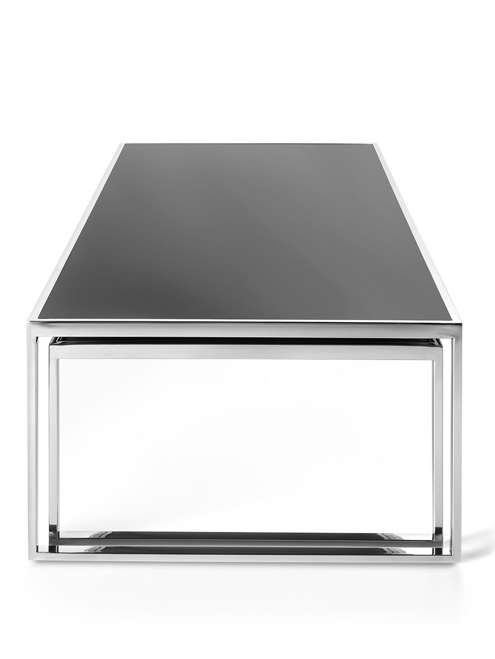 Mesa de centro Angie Steel de acero cromado y cristal templado de