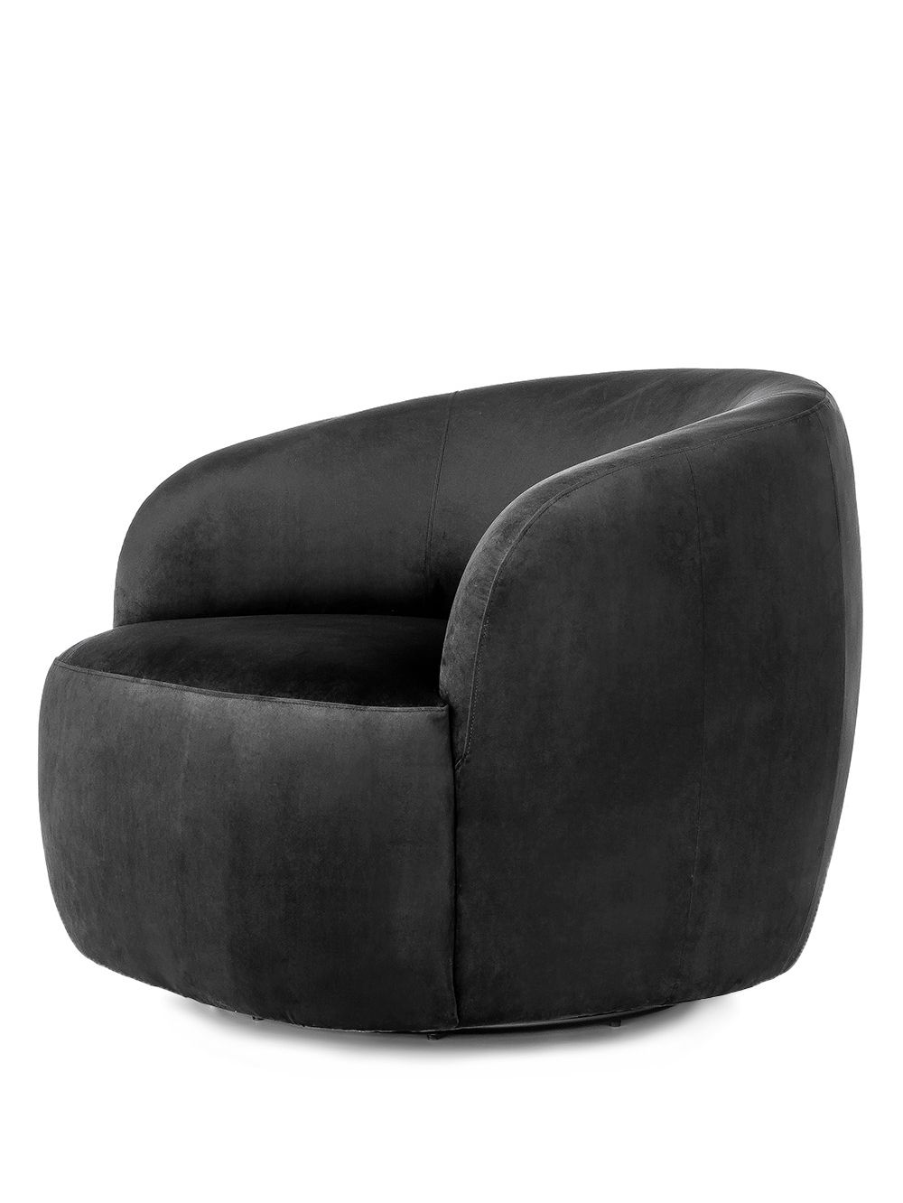 SILLON-INDIVIDUAL-GIRATORIO-ONDE-EN-TERCIOPELO-NEGRO---CUERO-VINTAGE-INTERNACIONAL-LANDMARK-01